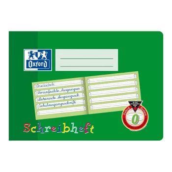 Oxford Officebook A5 märkmik roheline 90 g/m² joontega 96 lehte 192 lehekülge õmmeldud 4-auguline perforeeritud FSC