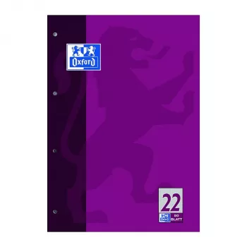 Oxford Refill Pad A4 90 g/m² Lined 100 Sheets 4-Hole Punched White