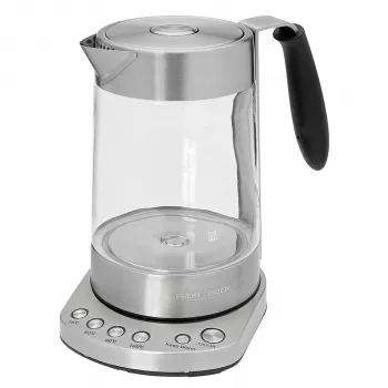 PROFI COOK PC-WKS 1020 G Tee- ja veekeetja, roostevaba teras/must, 1,7 L, 2200 W