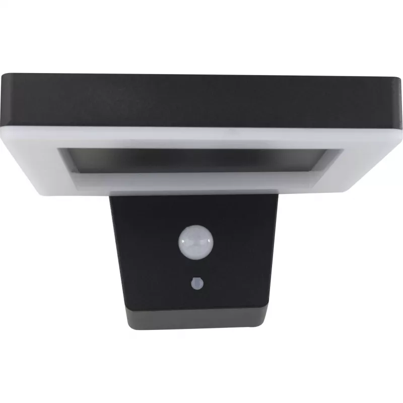 REV LED Solar Wall Light Square Black