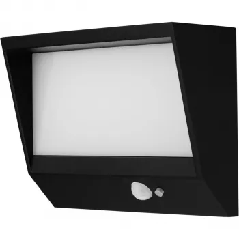 REV Ritter LED Solar Wall Light Lumus 110lm Aluminium Black with Motion Sensor 2022001300