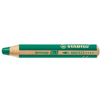 STABILO woody 3 in1 Värvipliiats - Roheline - 10 mm Süsi - 1 Tükk