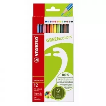 STABILO GREENcolors Värvipliiatsid - Mitmevärviline - 12 tk