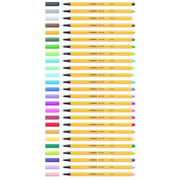 STABILO Point 88 Fineliner Pen 0,4 mm - 20 Assorted Colors