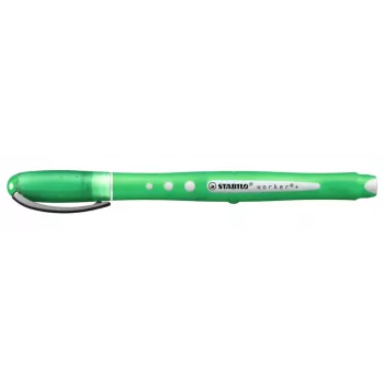 STABILO Worker Colorful Stick Pen Green 0,5 mm Ambidextrous Pack of 10