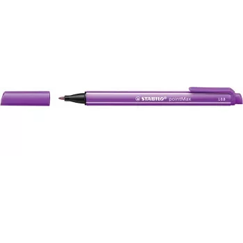 STABILO pointMax Viltpliiats - Lilla - Keskmine 0,8 mm - Ümmargune - Veepõhine tint - Nüülonotsik