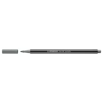 STABILO Pen 68 Metallic - Hõbedane - Veepõhine tint - Kuusnurkne - 1 tk