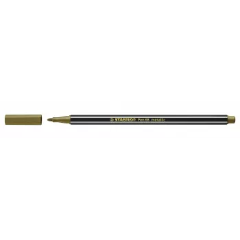STABILO Pen 68 Metallic Fibre-Tip Pen - Gold - 1 Pen