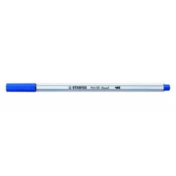 STABILO Pen 68 Brush - Sinine - Pintslitipp - Veepõhine tint - Kuusnurkne - 1 pliiats