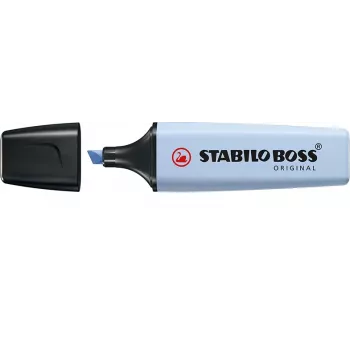 STABILO Boss Original Pastel Highlighter - Cloudy Blue - 1 Piece - Chisel Tip - 2 mm / 5 mm