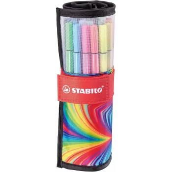 STABILO Pen 68 ARTY Fiber-Tip Pen Set, 25 Pieces, Assorted Colors