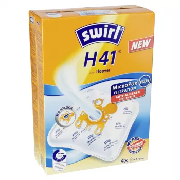 Swirl H 41 MicroPor Plus AntiBac tolmuimejakotid (4 kotti + 1 filter)