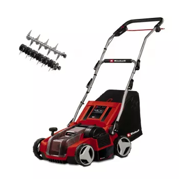 Einhell GE-SA 36/35 Li-Solo Power X-Change Juhtmeta Vertikaallõikur ja Õhustaja, 36V, 350mm Töölaius, Ilma Aku ja Laadijata, Kiirvabastusklambrite ja Lõikekõrguse Reguleerimisega (3420685)