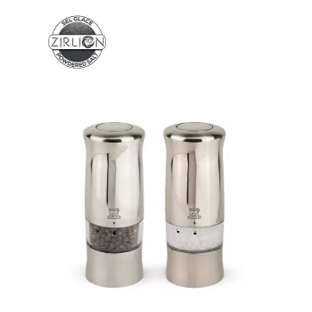 Peugeot Zeli Duo PM+SM Z elektriline soola- ja pipraveski komplekt, hõbedane, 14 cm