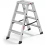 Hailo Master D100 2 x 4 Step Ladder - Kahepoolne alumiiniumist astmeredel, 150 kg kandevõime, EN 131