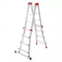 Hailo M80 4x4 Rung Ladder - Kombinatsioonredel, Alumiinium, 150 kg Kandevõime