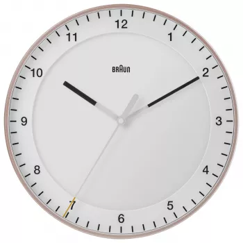 Braun BC17PW Kvartskell Seinale Analoog Vaikne Liikumine 30 cm Valge