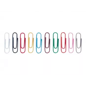 ALCO ALBERT Paper Clip 26mm Assorted Plastic-Coated Round Shape 1000 Pieces