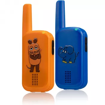 DieMaus Walkie-Talkie komplekt - 2 tk, 40 MHz, 2 kanalit, kuni 200 m ulatus, mitmevärviline