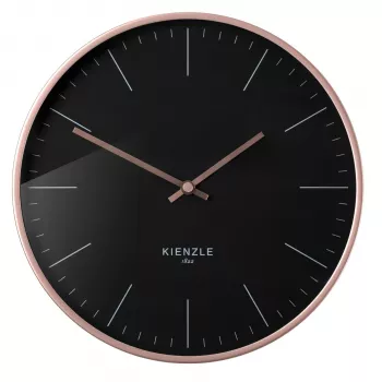 KIENZLE DCF raadiojuhitav seinakell Modern 25 cm roosakuld/must