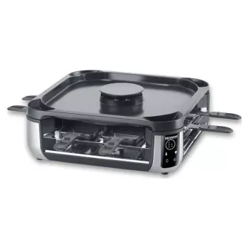 SEVERIN RG 2379 SEVENTO Raclette Grill 1400 W 8 inimest Must/Hõbe