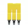 Weidmüller WQV 2.5/3 ristühendaja, 3-pooluseline, 2,5 mm², kollane, polüamiid, UL94 V-0, 50 tk