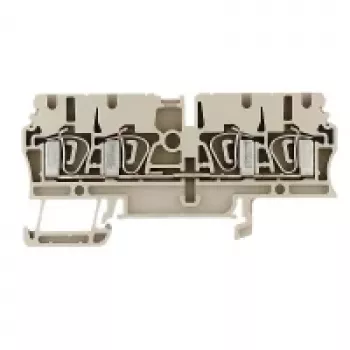 Weidmüller Läbiv klemmliist, 2,5 mm², beež, kruviühendus, 100 tk