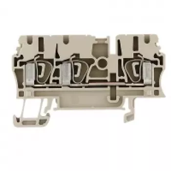 Weidmüller ZDU 2.5/3AN läbiviik-klemmliist, vedruklemmühendus, 2,5 mm², beež, 100 tk