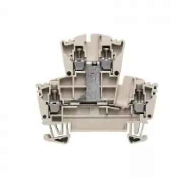 Weidmüller 1022300000 Läbiv klemmliist, 2-tasandiline, kruviühendus, 500 V, 24 A, 4 mm², tume beež