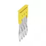 Weidmüller ZQV 2.5/4 ristühendus, 4-pooluseline, 2,5 mm², kollane, 60 tk