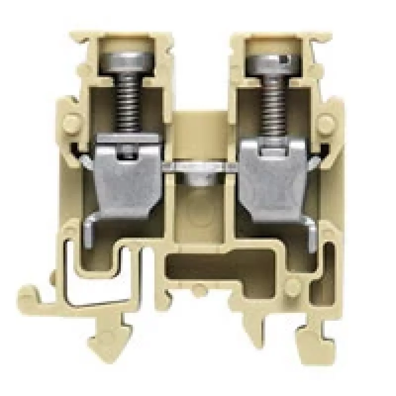 Weidmüller Läbiv klemmliist, kruviühendus, 2,5 mm², 800 V, 24 A, tume beež, DIN-liist TS 35