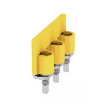Weidmüller WQV 35N/3 ristühendaja, 3-pooluseline, 10 mm samm, kollane, 20 tk