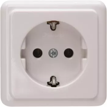 Heinrich Kopp Schuko pistikupesa pealispinnale paigaldatav 1-kohaline 16A 250V Arktika Valge 101802000