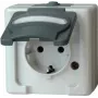HEINRICH KOPP Schuko pistikupesa 1-kohaline pinnale paigaldatav niiskuskindel IP44 hall 16A 250V (103356006)