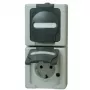 Heinrich Kopp 131456008 Schuko pistikupesa 2-kohaline vertikaalne, pinnale paigaldatav, must/hall, 250V, 16A