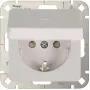 Heinrich Kopp HK02 Schuko pistikupesa suurendatud puutekaitsega, puhasvalge (RAL 9010), seinasisene paigaldus