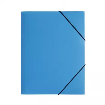 PAGNA Elastic Folder A4 PP Light Blue 3 Flaps Elastic Band