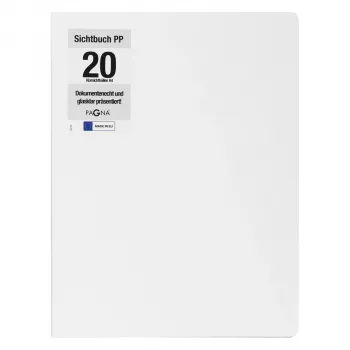 PAGNA Office Display Book DIN A4 20 Pockets White