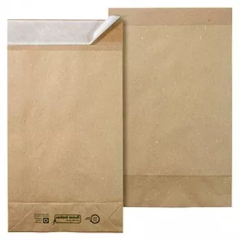 Vereinigte Papierwarenfabriken Classic Eco Gusseted Mailing Envelope DIN C4 No Window Natural Brown 5,0 cm Gusset 100 Pieces