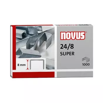 Novus Dahle Novus 24/8 SUPER Klammerpakk - 8 mm - 1000 klambrit - Roostevaba teras