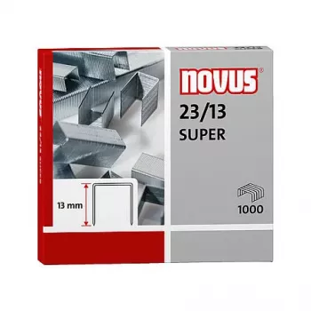 Novus Dahle Novus 23/13 SUPER Klammerpakk - 1,3 cm - 1000 klammerit - Teras - Roostevaba teras