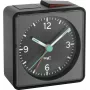 TFA Dostmann 60.1013.01 Push Electronic Alarm Clock - Analoog, must, vaikne liikumine, uinak, taustvalgus