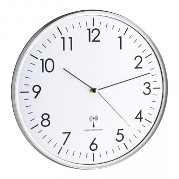 TFA 60.3514 Valge/Hõbedane Analoog Raadiojuhitav Seinakell