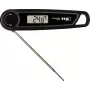 TFA THERMO JACK TASTE Digitaalne köögtermomeeter taimeri ja alarmiga, roostevabast terasest sond, 160 mm, -50 kuni +300 °C, LCD-ekraan, must/valge