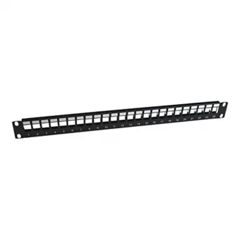 Panasonic 3SR-PATCH-24P 24 Port Patch Panel (Keystone Type) incl. 24 RJ45 Cat.6 UTP Keystone Jacks - Must