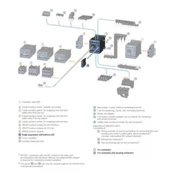 Siemens 3RT2916-1BD00 Pinge tõusupiiraja / Liigpingepiiraja 127-240VAC 150-250V SIRIUS 3RT2 kontaktoritele