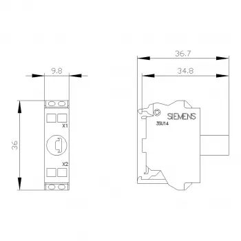 Siemens SIRIUS ACT LED-moodul integreeritud LED-iga AC/DC 24V Valge