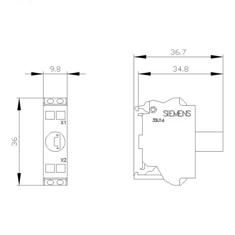 Siemens SIRIUS ACT LED-moodul integreeritud LED-iga AC/DC 24V Valge