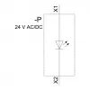 Siemens SIRIUS ACT LED-moodul integreeritud LED-iga AC/DC 24V Valge