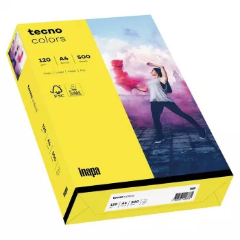 Papyrus Tecno Colors A4 koopiapaber, kollane, 120 g/m2